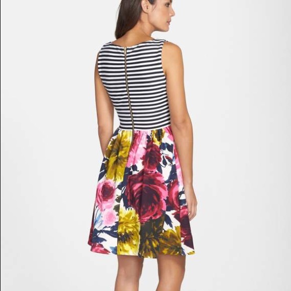 Mixed Print Ponte Scuba Dress - Picture 5 of 5